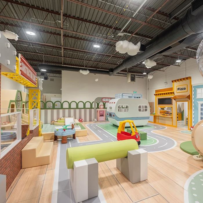 Crafting 230㎡ Natural - Themed Kids Cafe Playground in Canada